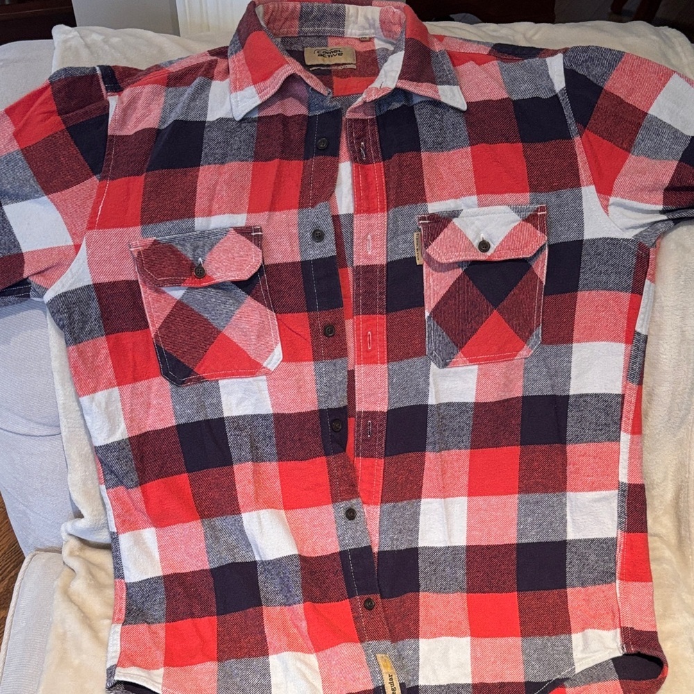Stylish Red and Black Plaid Men's Shirt